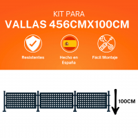 Imagén: KIT VALLAS ACERO GALVANIZADO 456,8CM ANCHO X 100 CM ALTO